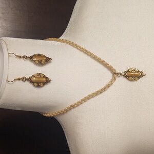 14" Vintage Choker Necklace & Earring Set